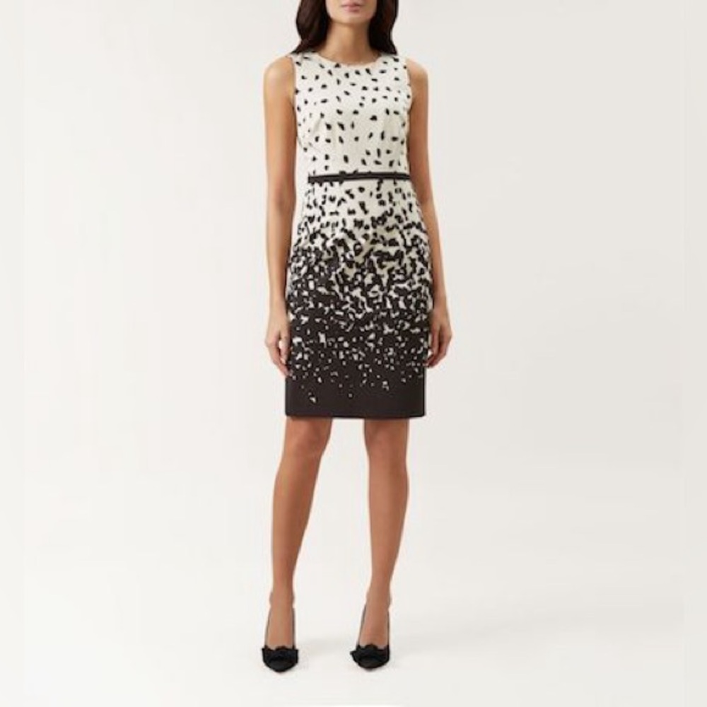 NWT Hobbs London Arabella Dress Dark Ivory/Black Dress Size 4